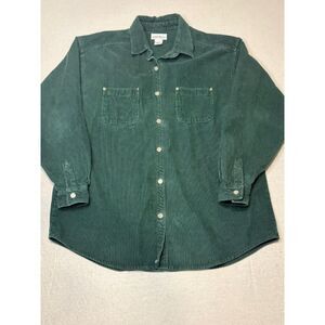 Stone Mesa Jeans Company Mens Size L Corduroy Button Down Shirt Riveted Pockets